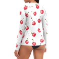 thumbnail image 5 of joogoo Womens UPF 50+ Sun Shirts Cherry Fruit Long Sleeve UV Protection Rash Guard Tops M, 5 of 7