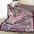 thumbnail image 2 of LHSHID to My Sister Blanket Birthday Gifts Quilt Ultra Soft Micro Fleece Throw Blankets for Thanksgiving Christmas Bed Sofa Travel Beach 60x80in, 2 of 6