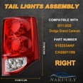 thumbnail image 2 of Luz trasera Nakuuly 2011-2020 para Dodge Grand Caravan, derecha, LED, 2 of 9