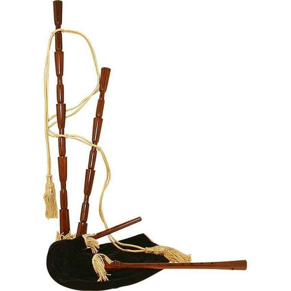 Rosewood Bagpipe with Black Velvet Cover by Medieval Collectibles