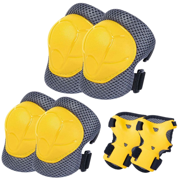 Kids/Youth Protective Gear Set, Kids Knee Pads and Elbow Pads Wrist Guard Protector 6 in 1