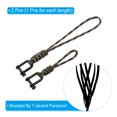 thumbnail image 3 of Wrist Lanyard with D Ring Screw in Shackle Badge Cord Keychain U Shape Metal Clasp, Camouflage Green 2 Pack, 3 of 5