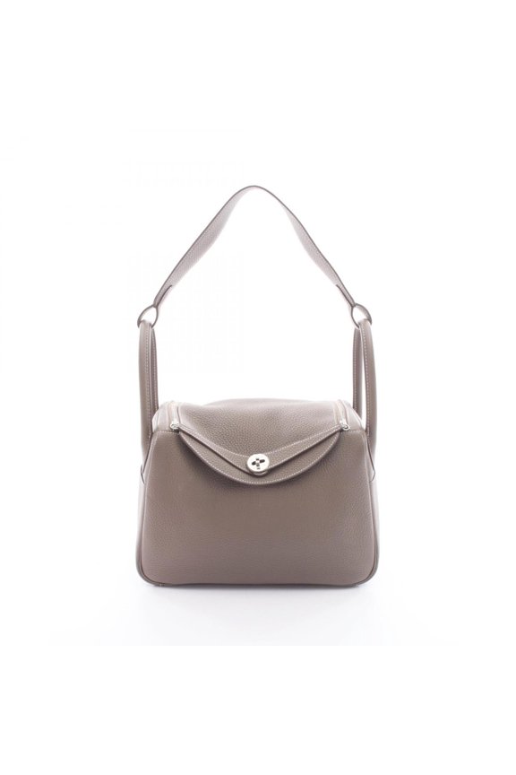 Pre-Owned Hermes Lindy 30 Shoulder Bag/Handbag, Leather, Taurillon Clemence, Women's, Gray,...