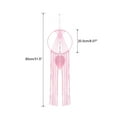 thumbnail image 2 of Uxcell 80 cm Iron Ring Macrame Dream Catchers Handmade Woven Cotton Dream Catcher for Decoration Pink, 2 of 6