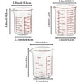 thumbnail image 3 of High Borosilicate Glass Measuring Cup Set-V-Shaped Spout，Includes 60ml(2OZ), 120ml(4OZ), and 250ml(8OZ) Glass Measuring Beaker for Kitchen or Restaurant, Easy to Read, 3 of 4