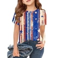 thumbnail image 2 of CCRFTGI 250th Anniversary Usa Shirt for Kids Boys Girls Size 7 Patriotic 4th Of July Cute Tops American Flag Stars Striped Outfits July 4th Celebration Summer Tops 1776 T-Shirts Blue 9-10 Years, 2 of 6