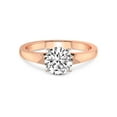 thumbnail image 3 of 1 Carat IGI Certified Round Shape Lab Grown Diamond Engagement Ring | 14K Rose Gold | Arielle Solitaire Lab Diamond Ring | FG-VS1-VS2 Quality Friendly Diamonds, 3 of 5