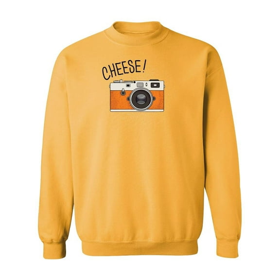 Cheese! Vintage Camera Design Sweatshirt Men -Image by Shutterstock, Male Large