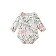 thumbnail image 3 of Seyurigaoka Baby Girls Boys Lovely  Sweet Romper, Round Neck Long Sleeve Printed Triangle Bodysuit, 3 of 9