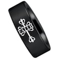 thumbnail image 3 of Celtic Faith Cross Tungsten Carbide Ring, 3 of 5