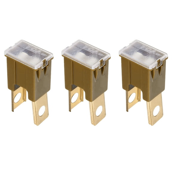 Uxcell 3pcs Cartridge Fuse, 32VDC 70A Male Terminal Automotive Assortment J Case Fuse for Car, Truck, RV, Boats, Coffee