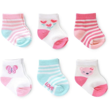 Child Of Mine By Carter S Newborn Baby Girls 6 Pack Bear Crew