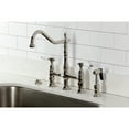 thumbnail image 2 of Kingston Brass KS1276BPLBS Bel-Air Bridge Kitchen Faucet with Brass Side Sprayer, Polished Nickel, 2 of 6
