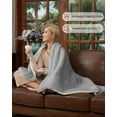 thumbnail image 2 of JoanKaren Electric Heated Throw Blanket with LCD Controller,Grey Waffle Weave,6 Heating Levels,4H Auto-off,50"x60", 2 of 8