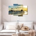 thumbnail image 2 of Elephant Stock Fort Myers Pier Wall Art - Horizontal Multi Panel Canvas - Living Room Wall Decor - Places Multi Panel - Gray And Blue Decor By Philippe Hugonnard - 43" x 27", 2 of 8