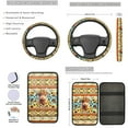 thumbnail image 3 of Jeiento Cute Highland Cow 13 PCS Car Seat Covers Full Set with Steering Wheel Cover Seat Belt Pads Armrest Cushion Southwest Aztec Coasters Keychain Lipstick Holder Auto Accessory Sets, 3 of 8