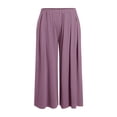 thumbnail image 6 of cFmduc Women Plus Size Casual Wide Leg Long Palazzo Pants High Waist Bagyy Loose Lounge Trousers Solid Color with Pockets, 6 of 7