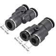 thumbnail image 2 of Unique Bargains Plastic Connect Y Splitter Push To Tube Fittings,8mm X 6mm OD Push Lock 4pcs, 2 of 3