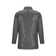 thumbnail image 4 of WFJCJPAF 2024 New Product Clearance！ Denim Jackets for Women 4Xl,Women's Cardigan Fashion Casual Long Sleeve Solid Color Sequin Tops Coat - Black L, 4 of 5