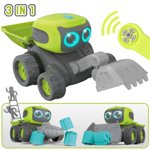 Rc Robot Toys, Electric Remote Control Car Toys, Learning And Training Vehicles, Assembling Remote Control Robot With Lights / Music, Kids Rc Car