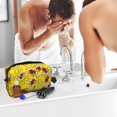 thumbnail image 5 of Goofa Duck with Star Sunglasses Printed Toiletry Bag with Handle,Large Capacity Travel Makeup Cosmetic Bag for Women, Carry on Airport Airline Compliant Bag, 5 of 9