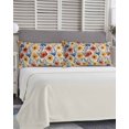 thumbnail image 5 of Spring Floral Pillow Covers King Size, Red Yellow Blue Summer Botanical Soft Bed Throw Pillowcases Breathable Cooling Long Lumbar Body Pillow Sham Cover for Bed Sofa 20''x40'', 5 of 7