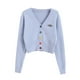 thumbnail image 1 of Minnieouse Mujer Camisa de punto Suelta Retro Manga larga Botón Suéter Otoño Abrigo Prendas para la parte del cuerpo Azul, 1 of 6