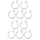 thumbnail image 1 of 10pcs Ganchos De Aretes De Sólidos Earwire Con Alambre De Oreja De Pescado De Extremo De Para Joyas, 1 of 9