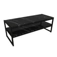 thumbnail image 5 of Touch Tv Stand, 42 Inch Black Metal Frame TV Stand with Open Storage – 2-Tier Anthracite Entertainment Center for Living Room, Media Console(Black Marble), 5 of 7
