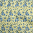 thumbnail image 1 of oneOone Rayon Medium Yellow Fabric Asian Paisley With Floral Dress Material Fabric Print Fabric By The Yard 56 Inch Wide, 1 of 4