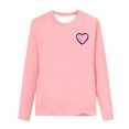 thumbnail image 3 of Annhoo Valentine's Day Shirts for Kids Long Sleeve Crewneck Solid Color Print Graphic Loose Tops Trendy Cute Clothes, 3 of 4