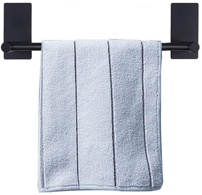 Bathroom Towel Bar Stainless Steel Bath Wall Adhesive Shelf Rack Holder Sticky 