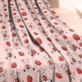 thumbnail image 3 of Pink Cow Strawberry Pattern Blanket,Comfortable Soft Lamb Wool Throw Blanket,All Season,Warm Lightweight Blankets for Sofa Bed Couch Living Room Chair,40"x50", 3 of 4