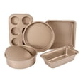 thumbnail image 1 of Juego Para Hornear Antiadherente Para Cocina 5 Piezas Dorado, 1 of 5
