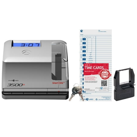 UPC: 0044942799035 | Pyramid Time Systems 3500ss Employment Time Clock & Document Stamp  Unlimited Employees  5-1/2 H x 6-1/2 W x 6-1/2 D  Gray