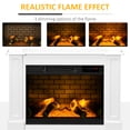 thumbnail image 4 of HOMCOM Fireplace Heater with Mantel, Storage and Remote Control, White, 4 of 10