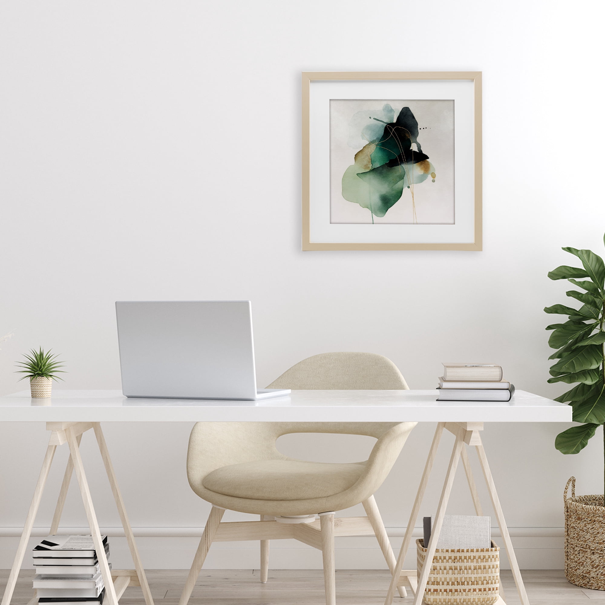 Stupell Industries Fluid Emerald Cascade Birch Framed Print Under Glass, design by Svetlana Aleynikova
