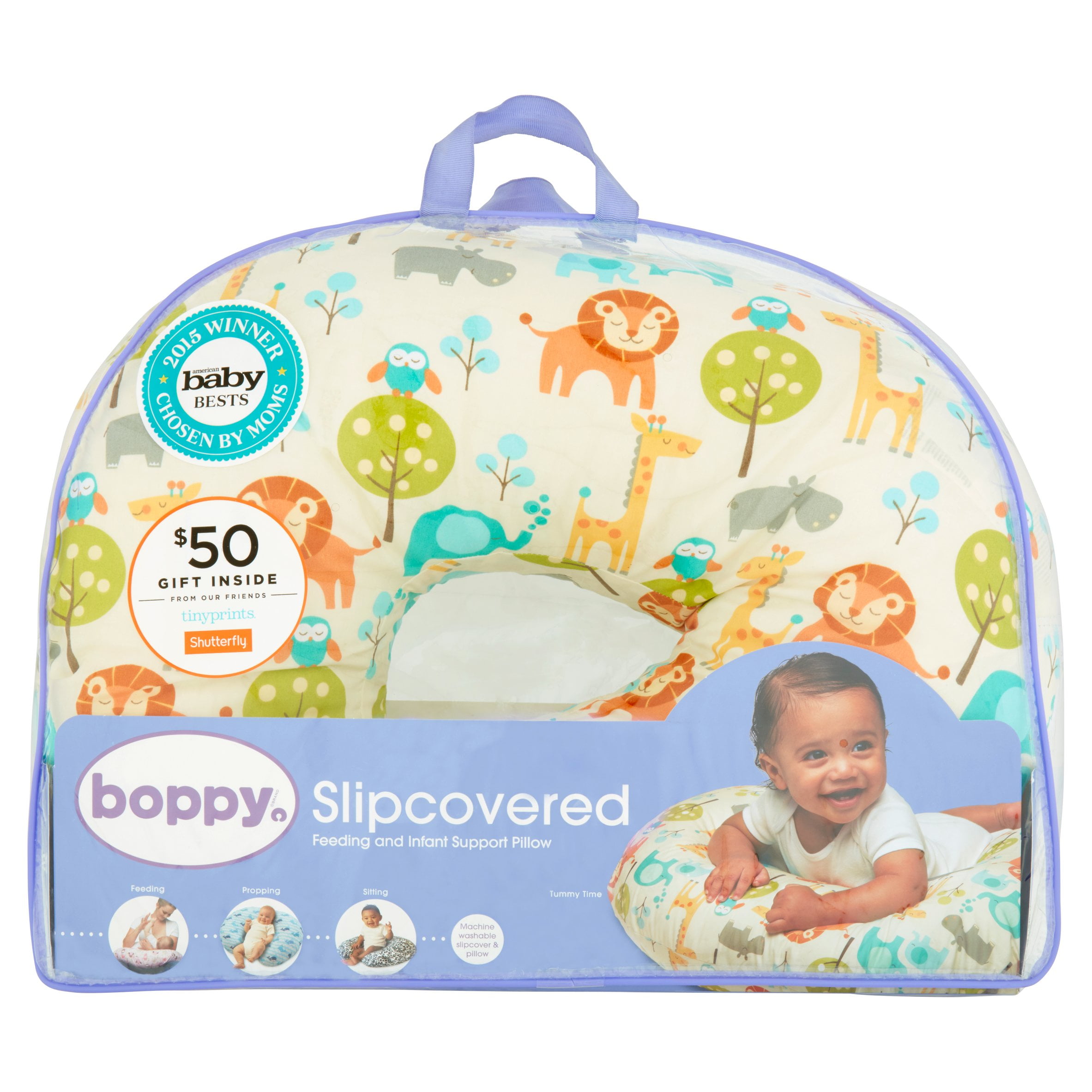 Original Boppy Nursing Pillow and Positioner, Peaceful Jungle