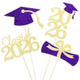 thumbnail image 2 of Graduation Cake Decoration Rose Gold 2026 Graduation Center Decoration Piece Suitable For Graduation Themed Decoration ., 2 of 9