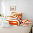 thumbnail image 5 of Feelyou Orange Abstract Teens Twin Bedding Sets 7-Piece, Modern Geometric Lines Bedding Comforter Set, Farmhouse Ticking Stripes Reversible Sheet Sets, Microfiber Bedroom Decor, 5 of 7