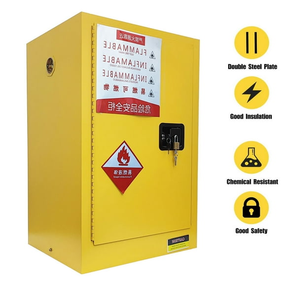 40 Gallon Safety Cabinet Flammable Liquids Safety Cabinet Industry Flammable Storage Cabinets Yellow