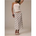 thumbnail image 5 of Women'S Polka Dots Midi Skirt Summer Mesh Flowy Long Skirts White S, 5 of 9