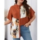 thumbnail image 2 of Camisa de talla grande para mujer, blusa estampada de manga corta holgada y transpirable con botones, Tops informales de gran tamaño para verano, 2 of 8