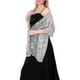 thumbnail image 7 of Gzbliryd Wearable Blankets for Women Shawl Wrap Soft Comfy Poncho Throw with Button Business Travel Cape Covers (Silver,Size One Size), 7 of 7