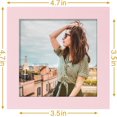 thumbnail image 3 of Vittanly 4x4 Picture Frame, Premium Material with Shatter Resistant Plexiglass, Photo Frame for Wall or Table Top Display, Pale Pink, 1 Pack, 3 of 6