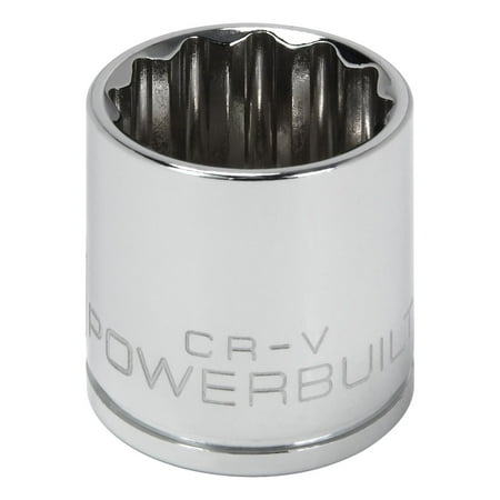 UPC: 0028907060071 | Powerbuilt 3/8 Inch Drive x 21 MM 12 Point Shallow Socket – 641025