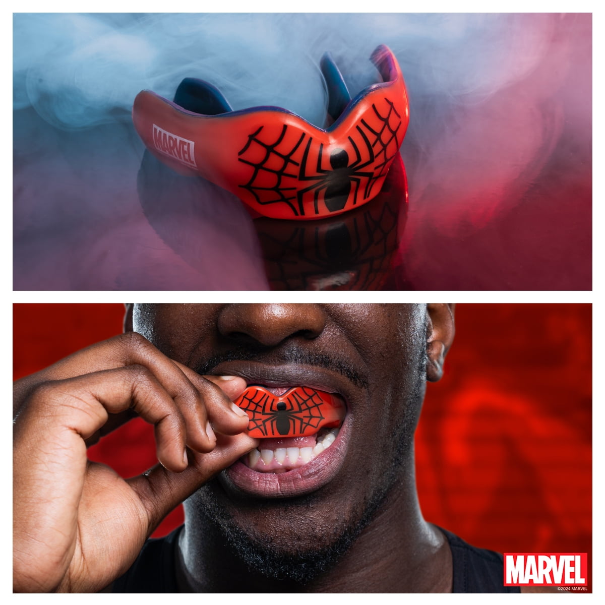 Spider-Man Mouth Guard for Braces with Case, One Size Remouldable Mouthguard
