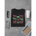 thumbnail image 3 of Festive Christmas Cows Icons T-shirt Men's, 3 of 4