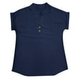 thumbnail image 4 of Camiseta sin mangas plisada con cuello en V para mujer: blusa holgada con dobladillo curvo, camisa informal para todas las estaciones, tallas S-XXL, 4 of 4