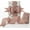 Rose Gold, variant on Glitter Wired Ribbon for Christmas Tree 2.5 inch 、Diamond Mesh Ribbon for Tree Decoration, Wreaths, Garland, Gift Wrapping, Large Bows Making, Home Decor -10 Yards